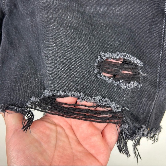 Levi's 501 Cut-off shorts black distressed vintage inspired fit size: 26 - Picture 5 of 11